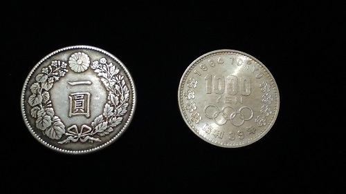 明治 45年 一圓 銀貨/1964年 東京ｵﾘﾝﾋﾟｯｸ 1,000円 銀貨 | 高価