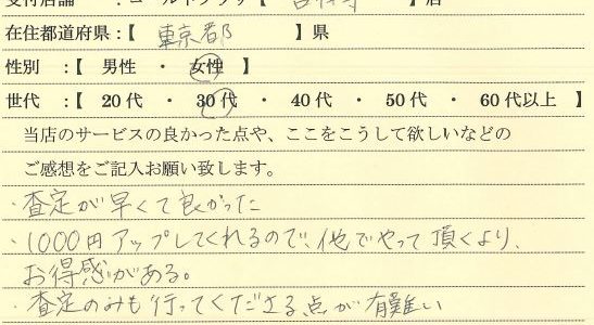 30代女性東京都-ゴールドプラザ吉祥寺店18