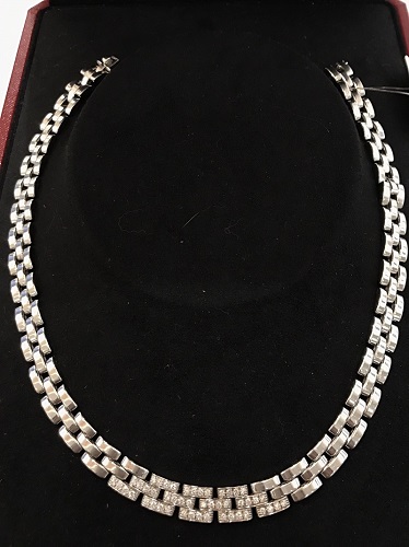 カルティエ Cartier K18wg マイヨンパンテールネックレス メレダイヤ ゴールドプラザ東京銀座本店