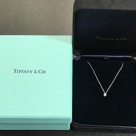 Tiffanyソリティアネックレス0.24ct最終値下げ