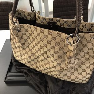 グッチ(GUCCI) GGキャンバス トートバッグ 115015 -ゴールド