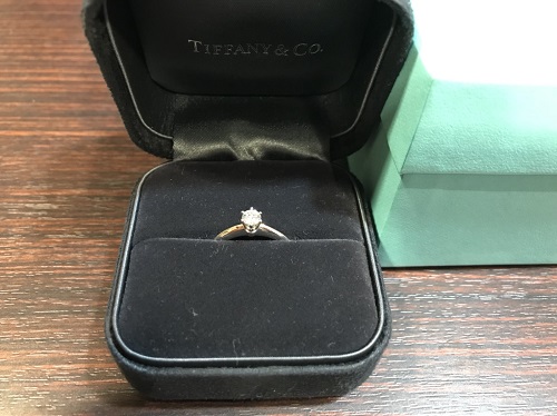 ティファニー（Tiffany&Co） Pt950ソリティアダイヤリング D:0.25ct