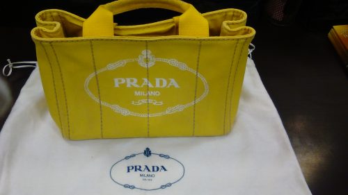 プラダ（PRADA）カナパ トートバッグ イエロー -ゴールドプラザ 
