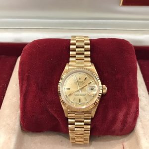 【100%新品SALE】△♪ROLEX ロレックス K18 無垢 レディース デイトジャスト 10Pダイヤ 69178 女性用