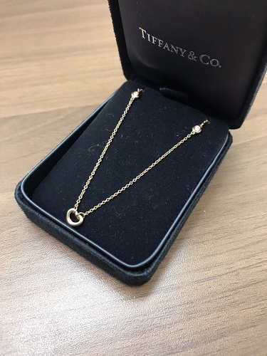 ティファニー（Tiffany&Co） K18YG オープンハートネックレス 2Ｐ ...