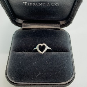 ティファニー(Tiffany＆Co) Pt950 センチメンタル ハートリング B 