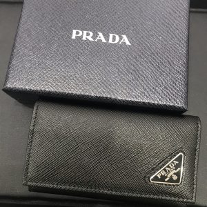 プラダ(PRADA) サフィアーノ キーケース ブラック 2PG222 Sランク