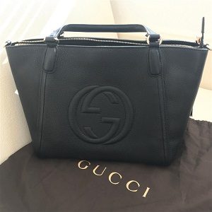 グッチ Gucci ソーホー ブラック 2wayバッグ Abランク ストラップ欠品 グッチ買取相場 ゴールドプラザ東京池袋西口店