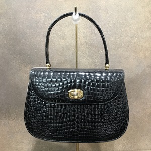 グッチ(GUCCI) オールドグッチ ハンドバッグ クロコダイル ブラック ...