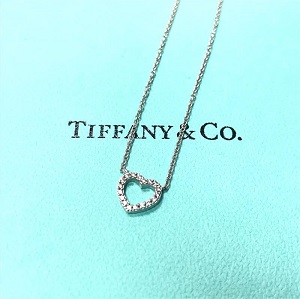 ティファニー(Tiffany＆Co) K18WG メトロハート ダイヤモンド 