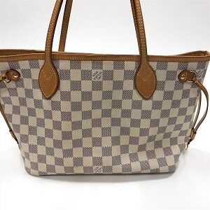 【本物保証】 ルイヴィトン LOUIS VUITTON ダミエ アズール ネヴァーフルMM トートバッグ 白 N51107