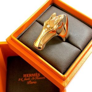 エルメス(Hermes) 750 ギャロップリング ダイヤ5P付き ABランク ...