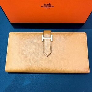 【希少な三つ折り☆美品】HERMES 財布/ベアン　長財布財布