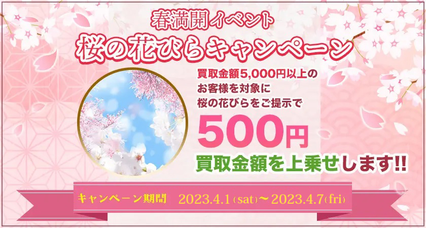 桜の花びらキャンペーンバナー