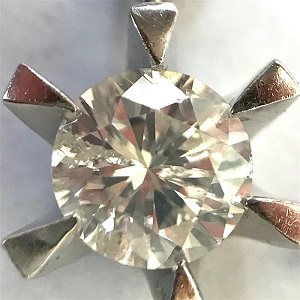 Pt850　ダイヤモンド　0.40ct　ひび有　ペンダントトップ　　ダイヤモンド買取相場