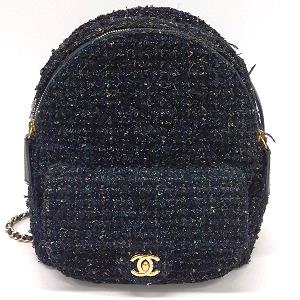 シャネル（CHANEL）　ツイード/レザー　バックパック　リュックサック　Bランク　シャネル買取相場