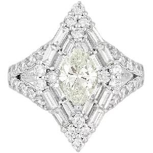 Pt900 1.018ct マーキスカット Jカラー リング ジュエリー買取相場