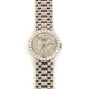 ショパール(Chopard)　時計　ダイヤモンドベゼル　ミラー文字盤　10.5602　K18WG無垢　クオーツ　Bランク　ショパール買取相場