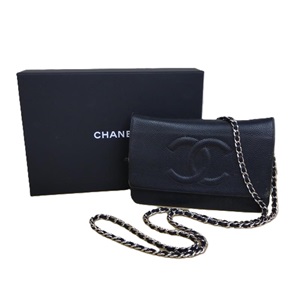 シャネル(CHANEL)　チェーンウォレット　ココマーク　A48654　キャビアスキン　Bランク　シャネル買取相場