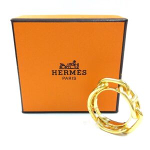 エルメス(HERMES)　シェーヌダングル　スカーフリング　Bランク　ゴールドカラー　エルメス買取相場