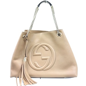 グッチ(GUCCI)　ショルダーバッグ　インターロッキング　ソーホー　536196　ベージュ　Aランク　グッチ買取相場