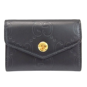 グッチ(GUCCI)　カードケース　GGレザー　772792　ブラック　Aランク　グッチ買取相場