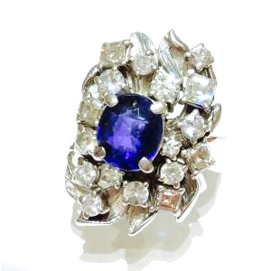 サファイア　S(3.00ct　ダイヤモンド　MD(2.33ct　Pt900　リング　サファイア買取相場