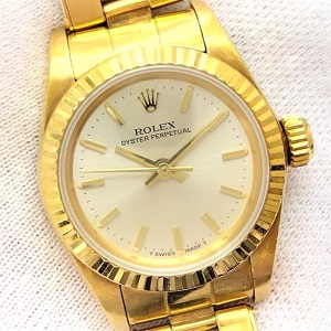 ロレックス(ROLEX)オイスターパーペチュアル　67198　K18YG　レディース　自動巻き　Bランク　ロレックス買取相場