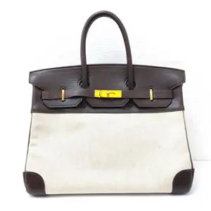 エルメス(HERMES)　ハンドバッグ　バーキン35　トワルアッシュ×クシュベル　〇Y刻印　Bランク　エルメス買取相場