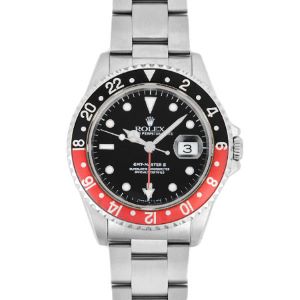 ロレックス(ROLEX)　GMTマスターⅡ　16710　U番　赤黒ベゼル　自動巻き　Aランク　ロレックス買取相場