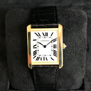 カルティエ（CARTIER）　タンクソロLM　W5200004　クオーツ　K18YG　革ベルト　Bランク　カルティエ名買取相場