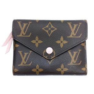 12/1　ルイ・ヴィトン(Louis　Vuitton)　三つ折り財布　ポルトフォイユ・ヴィクトリーヌ　モノグラム　ローズ・バレリーヌ　M62360　Bランク　①買取相場-ゴールドプラザ大阪高槻店