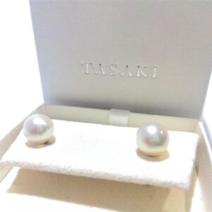 タサキ（TASAKI）　アクセサリー　9ｍｍパールピアス　 Ｋ１８ＷＧ　Bランク　タサキ買取相場