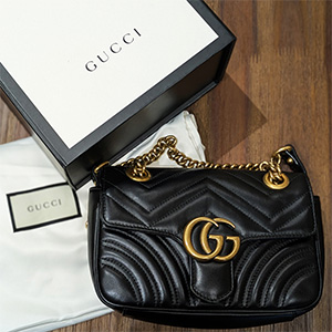 グッチ GUCCI GGマーモント ショルダーバッグ キルティング 446744 グッチ買取相場