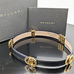 ブルガリ BVLGARI ブレスレット バングル ブルガリブルガリ ダブルコイルド レザー 箱付 ブルガリ買取相場