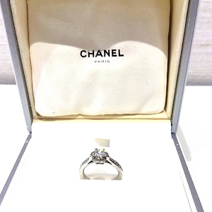 シャネル(CHANEL) リング　D(0.4ct　カメリア　Pt950　Ｂランク　シャネル買取相場