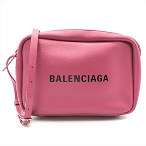 バレンシアガ(BALENCIAGA)　カメラバッグ　エブリデイ　ショルダーバッグ552370　レザー　ピンク　シルバー金具　ABランク　バレンシアガ買取相場