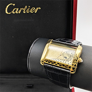 カルティエ CARTIER 時計 タンクディヴァン YG750 パンサー文字盤 2602 カルティエ買取相場