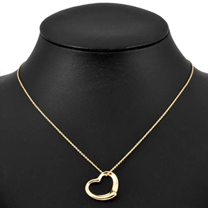 ティファニー(Tiffany＆Co) K18YG オープンハート ネックレス ABランク 買取相場