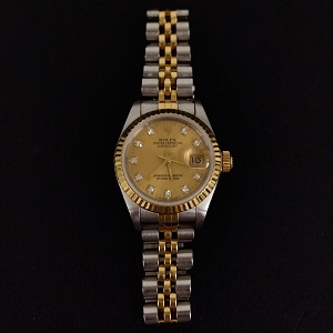 ロレックス(ROLEX) 69173 デイトジャスト レディース 10P 自動巻き SS×YG シャンパン文字盤 Aランク 買取相場