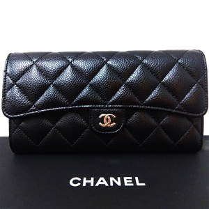 シャネル(CHANEL) 長財布 キャビアスキン A80758 Sランク 買取相場