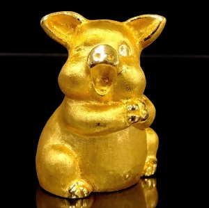 K22 置物 黄金のブタ 金買取相場
