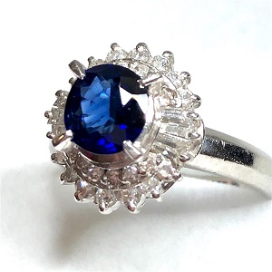 サファイア S(1.14ct ダイヤモンド MD(0.48ct Pt900 リング サファイア買取相場-横浜店(神奈川県横浜市)｜宝石買取実績