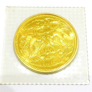 24金(K24) 記念品 天皇陛下御在位60年記念10万円金貨 買取相場