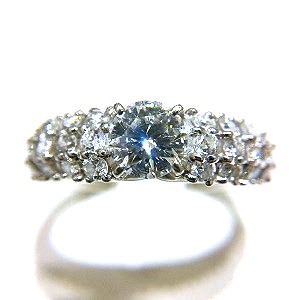ダイヤモンド 0.506ct H VS1 G　0.45ct Pt900 リング 買取相場