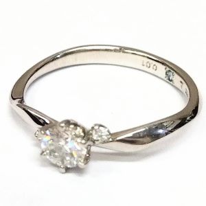 ダイヤモンド 0.25ct H SI2 Pt900 リング 買取相場