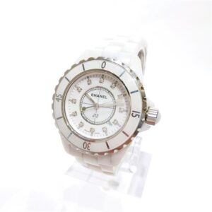 シャネル(CHANEL) J12 12Pダイヤ H1628 クォーツ ベゼルヒビ有 白セラミック Bランク シャネル買取相場-銀座本店(東京都中央区)｜ブランド買取実績
