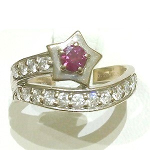 ダイヤモンド 0.203ct MD0.53ct リング K18WG 買取相場