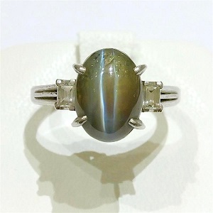 キャッツアイ(石目刻印なし MD0.18ct PT900 リング 買取相場