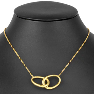 ティファニー(Tiffany＆Co) ネックレス エルサペレッティ ダブルループ K18YG Sランク 買取相場
